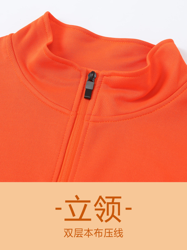 Primavera y otoño cuello sólido suéter personalizado LOGO restauración ropa de trabajo supermercado ropa promocional camiseta publicitaria impresión bordado