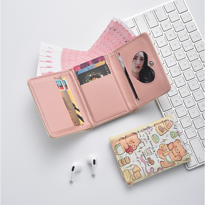Butter Bear Wallet for Women, Ins-Style Cute Cartoon Multi-Card Slot Wallet for Students, 70% off Short Folding Coin Purse