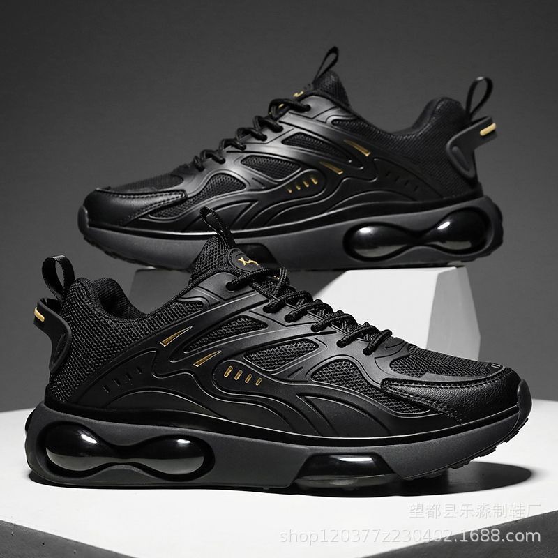 Single Lined Running Shoes New Youth Running Sneakers Thick Sole Blackout Style Men's Shoes Single Lined Running Shoes New Youth Running Sneakers Thick Sole Blackout Style Men's Shoes
