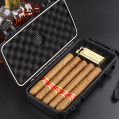 Travel Cigar Box Portable Cigar Humidifier Box with Humidifier Waterproof Storage Box 5 Pcs Small Plastic Box