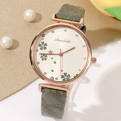 Classic Retro Belt Watch Ladies Fashion Trend Niche Watch Korean Style Student Quartz Watch Wholesale