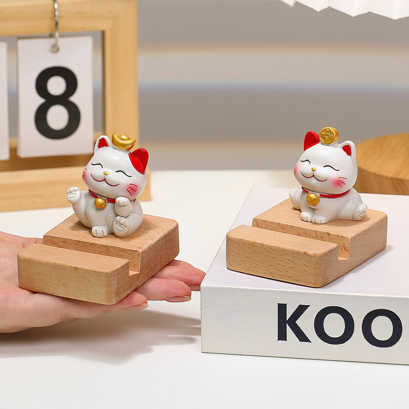 かわいい招き猫携帯電話スタンドデスクトップ装飾事務室ステーション装飾誕生日プレゼント事務文化用品|undefined