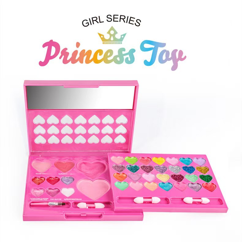 New DIY Makeup Box Set Cross-Border Kidsren's Powder Makeup Palette Cosmetics Dressing Girl Toy Play House