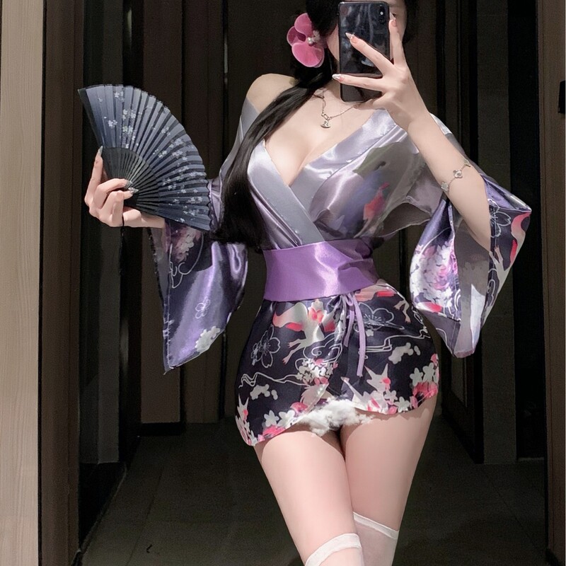Sexy Kimono Uniform, Tempting Japanese Sexy Lingerie, Pure Desire Suit, Role-Playing Sexy Uniform, Pure Desire Pajamas for Women Sexy Kimono Uniform, Tempting Japanese Sexy Lingerie, Pure Desire Suit, Role-Playing Sexy Uniform, Pure Desire Pajamas for Women