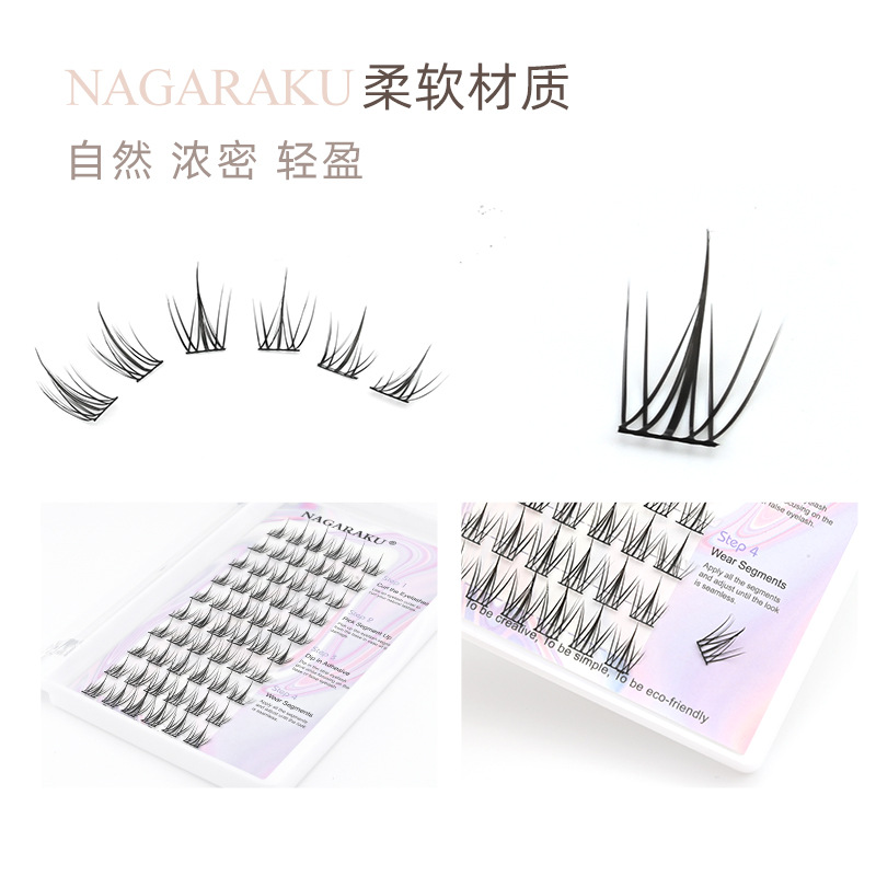 NAGARAKU girasol perezoso trilogía fino tallo solo racimo de plumas ventilador 10-12-14mm mezclado auto-injerto de flores de pelo