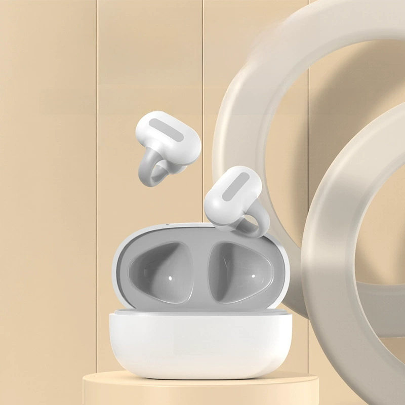 TWS S8 Bluetooth гарнитура к уху зарядка складClip ушной зажим -тип уха клип спортивный бег V5.3 не вставляется в ухо трехмерный