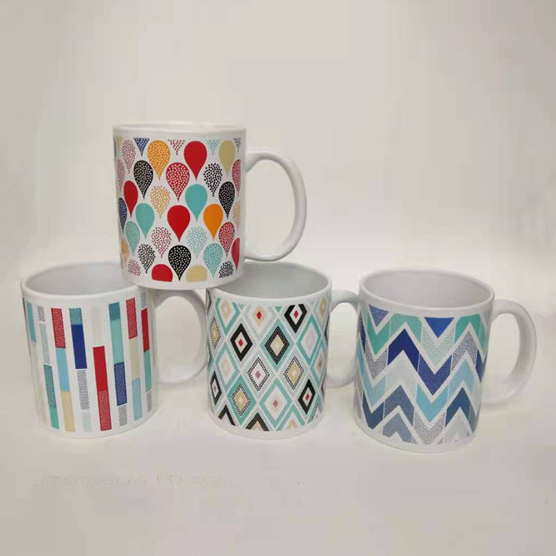12OZ flor asada taza de cerámica recta taza de cerámica taza de agua creativa taza de leche taza de café al por mayor