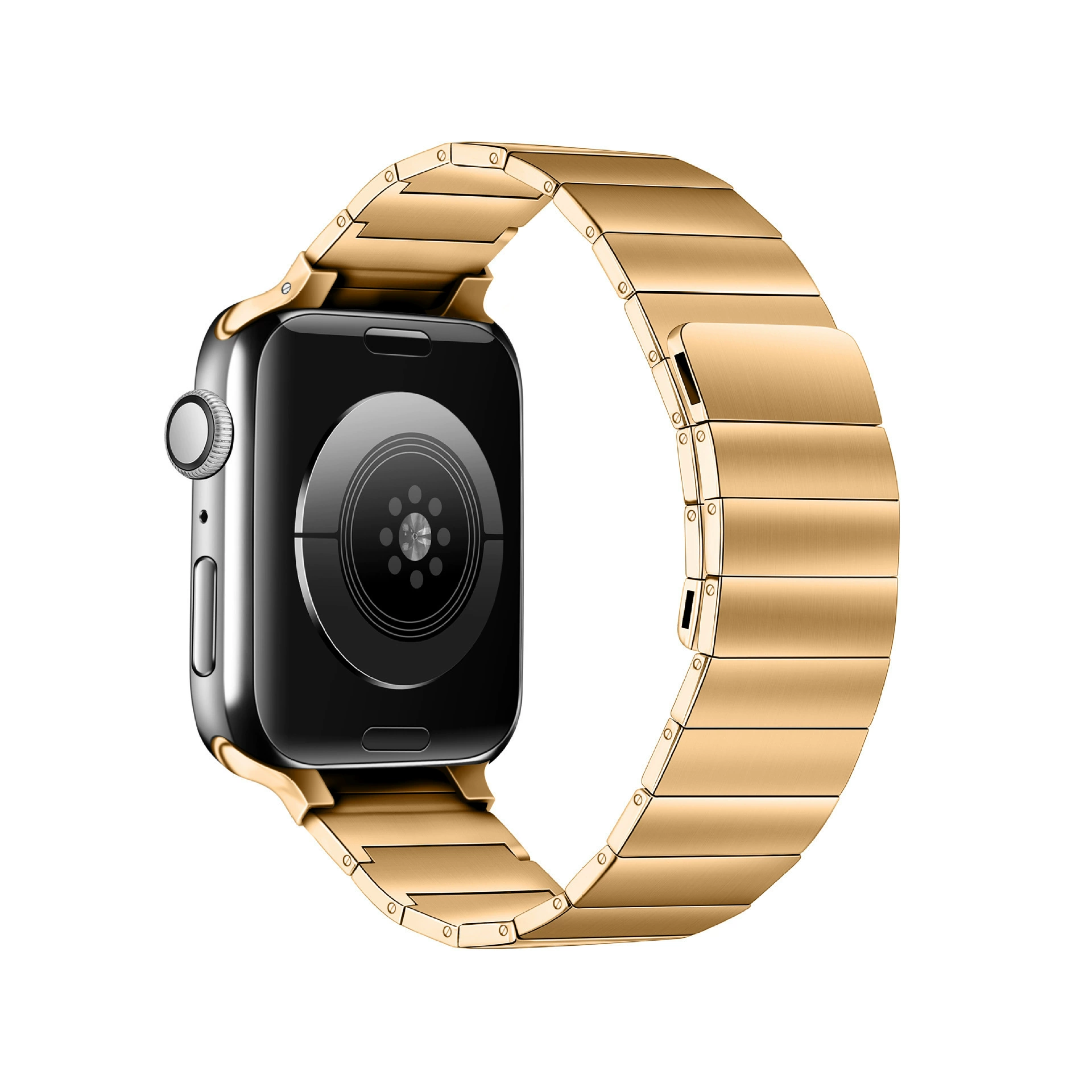 Apple, совместимый бамбуковый браслет из нержавеющей стали, ремешок для часов, 4567S