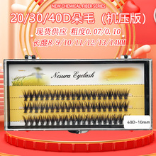 欧美机压版20D热熔朵毛自嫁接 30D细梗不散根卷翘40D立体大眼