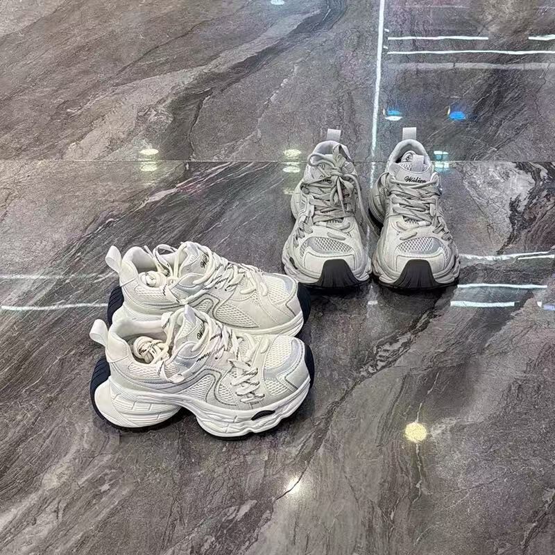 Cowhide Version~Mesh Thick-Soled Paris Dad Shoes for Women, 2026 Spring New Style, Height-Increasing Sports Casual Shoes for Petite Individuals Cowhide Version~Mesh Thick-Soled Paris Dad Shoes for Women, 2026 Spring New Style, Height-Increasing Sports Casual Shoes for Petite Individuals
