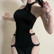 1211辣妹情趣内衣旗袍式包臀制服诱惑纯欲女大码套装一件代发睡裙
