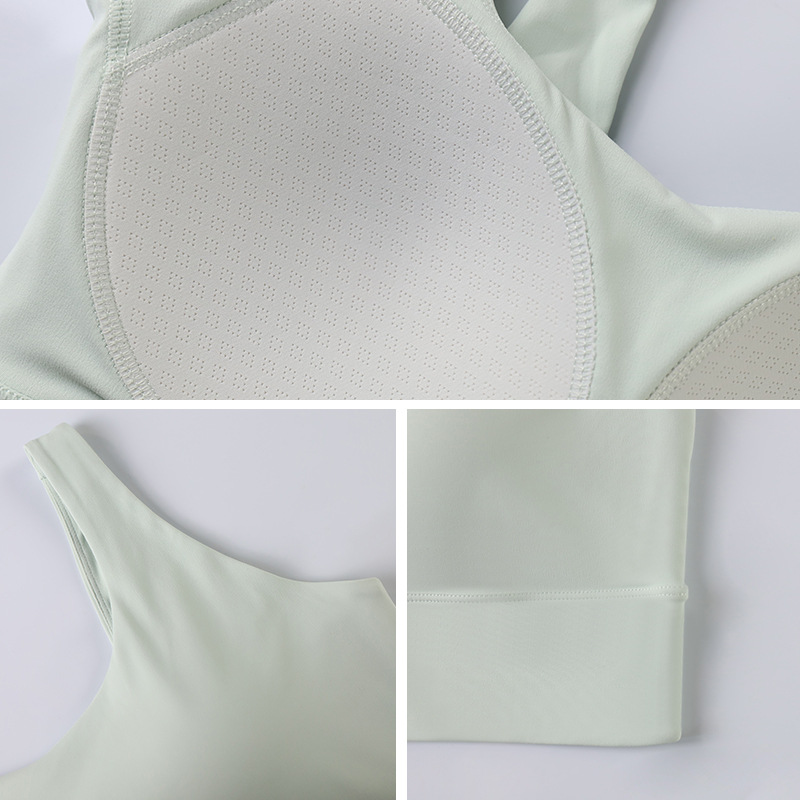 Personalizada ropa interior deportiva de espalda mujer taza sin anillo de acero antichoque anti-caída ancho cinturón de hombro chaleco deportivo de fitness