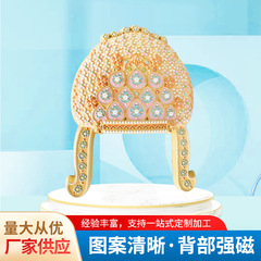 隋炀帝萧后冠中国风文创金属凤冠冰箱贴城市景区纪念品磁贴批发