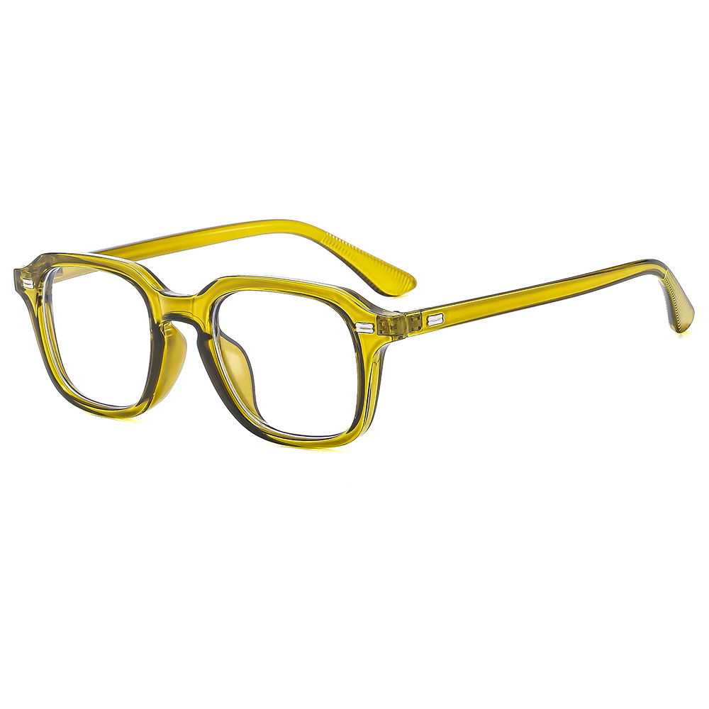 Occhiali da sole classici quadrati con montatura stretta in PC, colore beige sfumato, protezione UV, moda retrò, business, minimalisti, per uomo_voghion.com