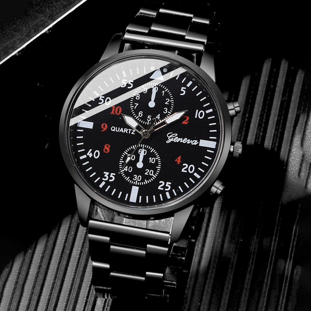 Steel band bracelet black