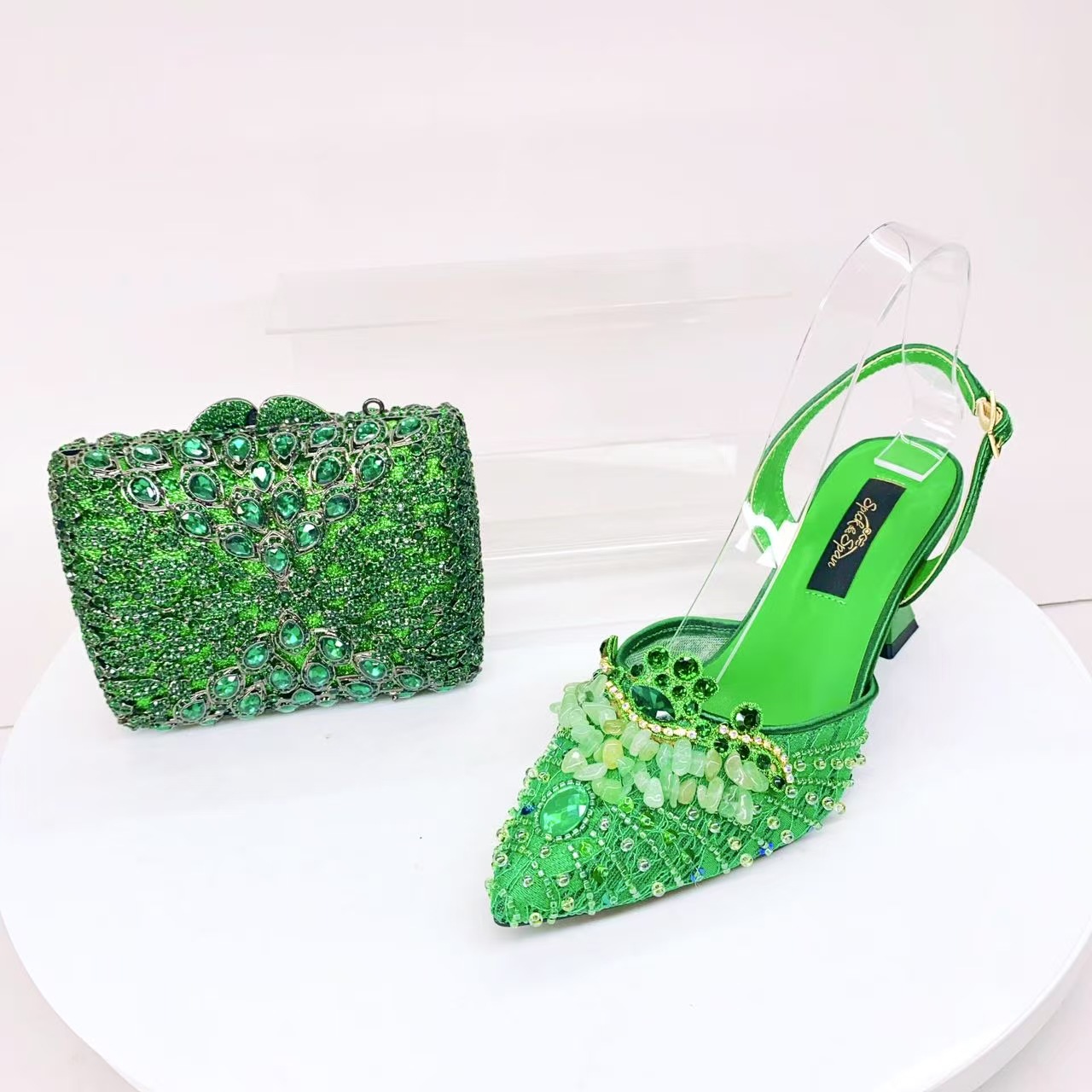 Diamond Encrusted Lace Pointed Toe Stiletto Sandals Italian Design Women's Shoes For Weddings Lady Footwear_voghion.com