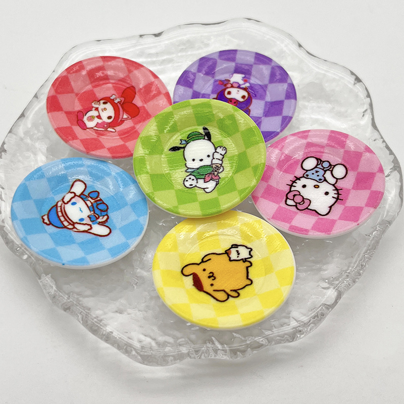 迷你盘子甜品微缩食玩手工diy 材料奶油胶冰箱贴饰品娃娃屋配件|undefined