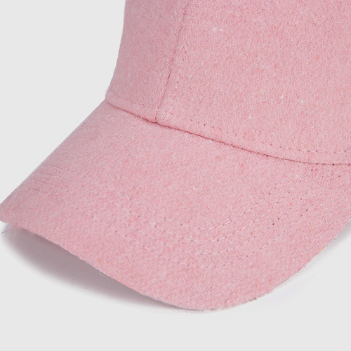 New Plain Color Duckbill Cap with Wool Felt for Men, Winter Letter Cap, Manufacturer, Wholesale