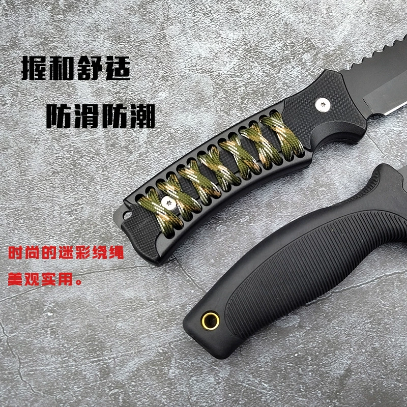 Outdoor knife High hardness and sharpness Seeking a knife Tactical Kuroko Survival Knife Anti-Body Campaign keel integrated portable knife