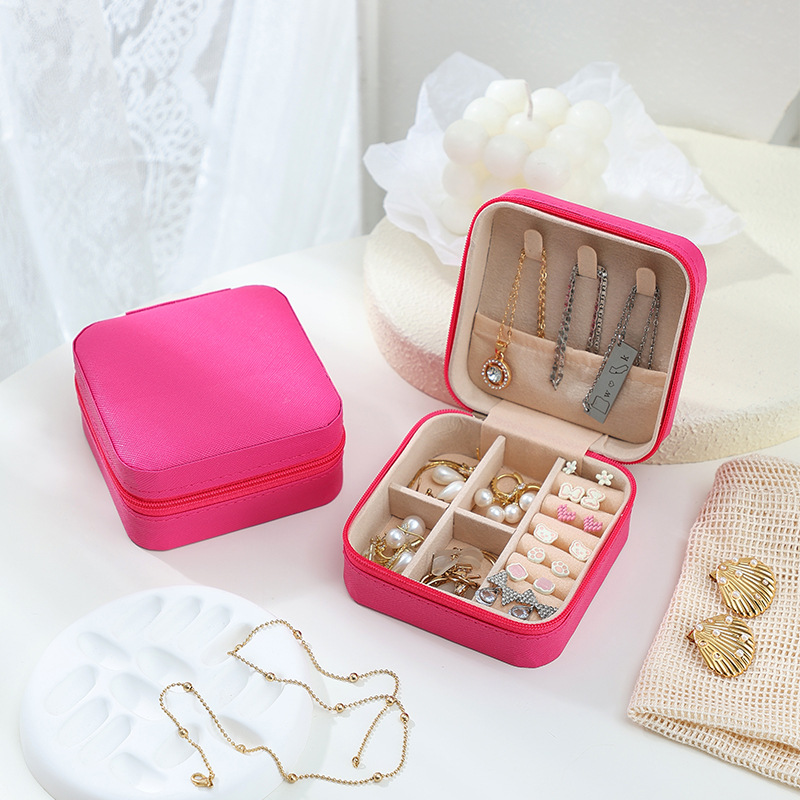 Portable Jewelry Storage Box Valentine's Day Gift Packaging Box Earring Ring Necklace Jewelry Box Decorative Mini Box