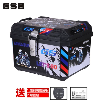 Motorcycle trunk – for Electric Vehicle Trunk - 45l-black-mountain-peak-carbon-steel-shock-absorbing-blade