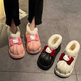 New Cute Cartoon Winter Snow Boots Women's Internet Celebrant Thickened Plush Outdoor Home Warm All-match Korean Style Foreign Style