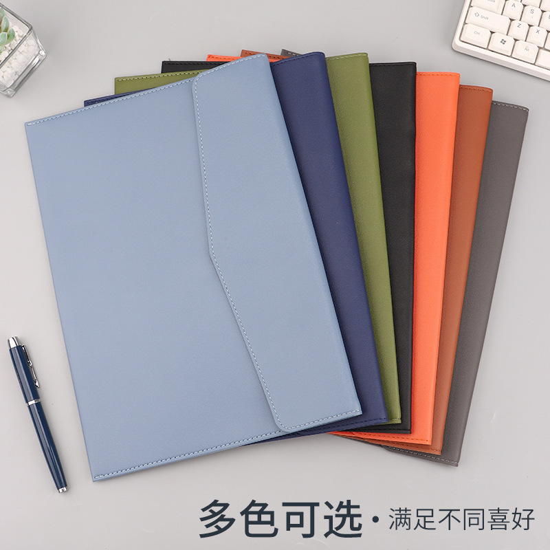 商务办公A4皮革文件袋资料袋大容量收纳档案袋防水文件包定制LOGO|undefined