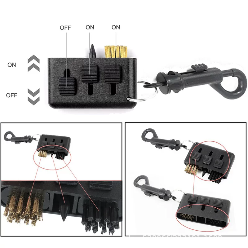 Brush, hygienic copper keychain