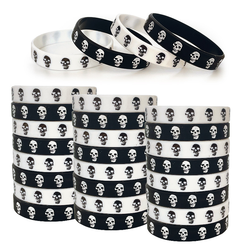 Cross-border hip hop band bracelet Taiji gossip bracelet silicone bracelet couple rubber wrist strap