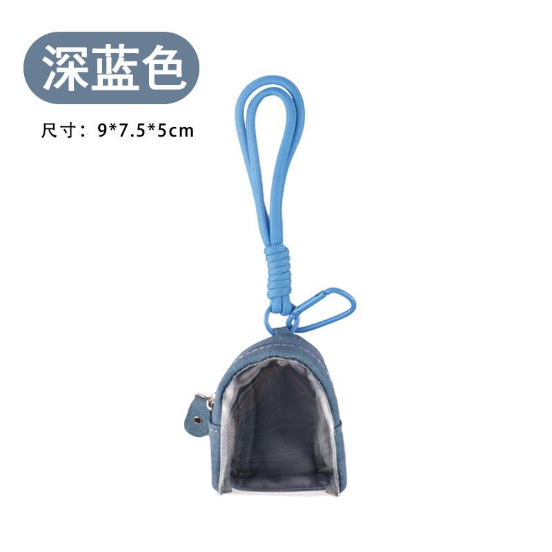 Nuevo tipo de bolso de bar transparente mini bolso de cambio de lona auriculares Bluetooth monedas bolso pequeño bolso de bar de grano bolso colgante