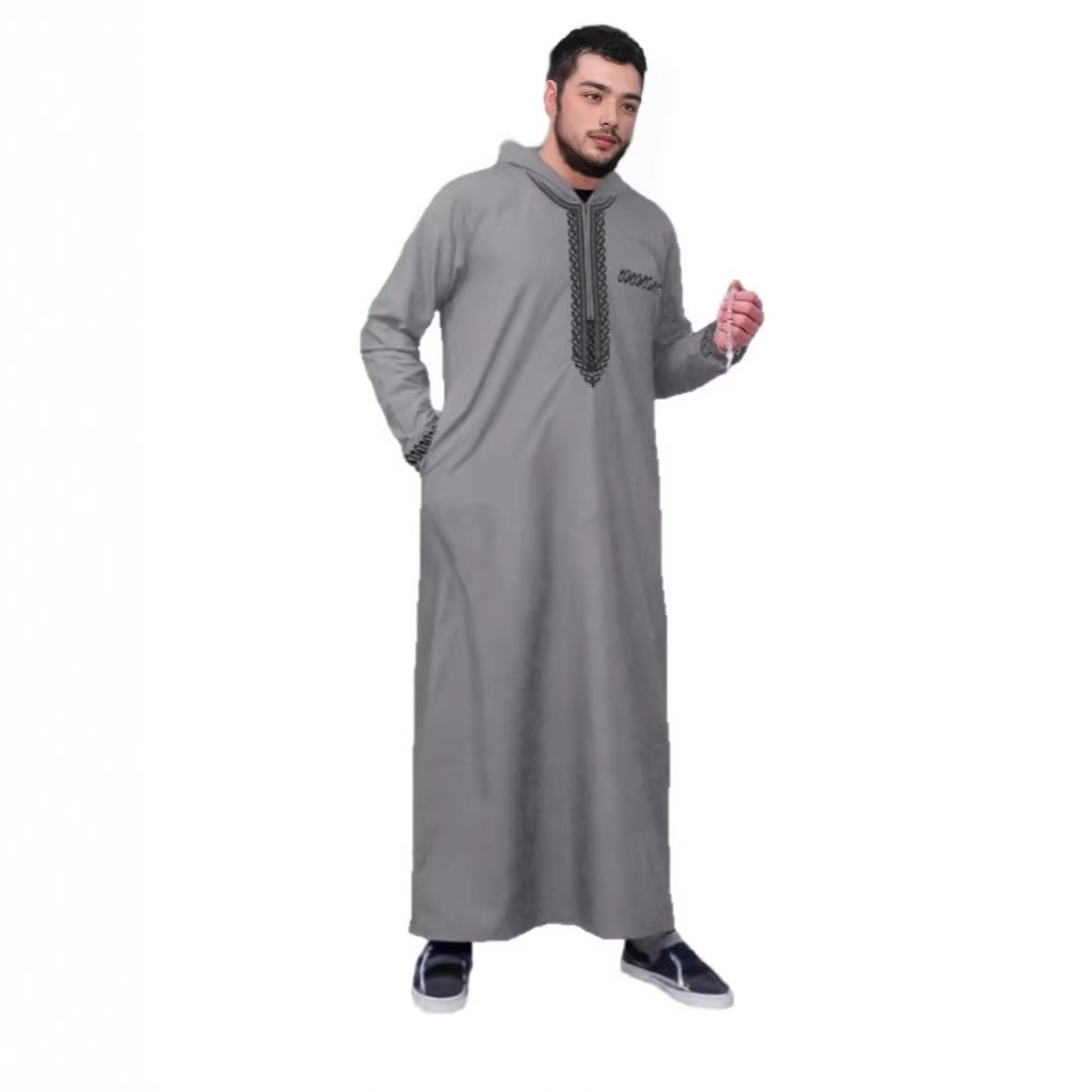 New Men's Clothing with Embroidery, Long Sleeves, Casual Hooded Zipper Design, in Stock
