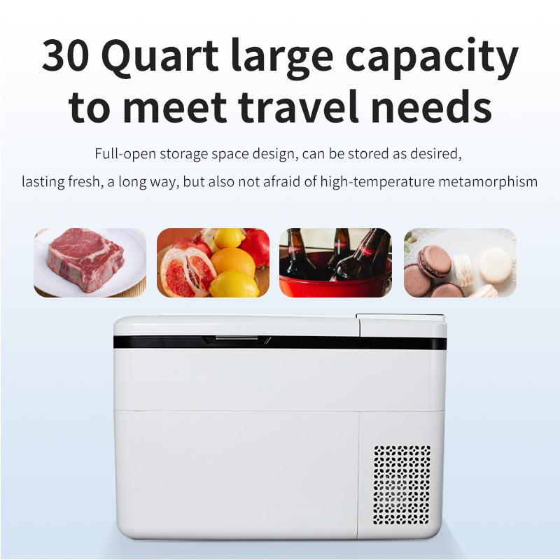 Refrigerator 28L Car Refrigerator Household Small Cooling and Heating Box Dual-Use for Car and Home Student Dormitory Mini Refrigerator