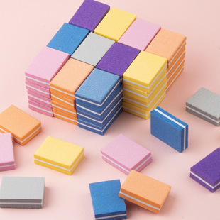 Nail sponge mini small square high foam polished colorful tofu block wholesale cross-border supply source manufacturers