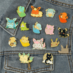 日本アニメポケットモンスターins潮ジャニ亀ピカチュウブローチ金属バッジバッグ服アクセサリー