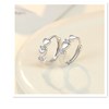 Earrings heart-shaped, fashionable zirconium, simple and elegant design, wholesale