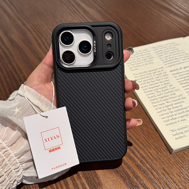 适用苹果17Pro手机壳碳纤维iphone16Promax手机壳磁吸新款创意大视窗15Pro镜头保护壳肤感男14PM手机套13外壳|undefined