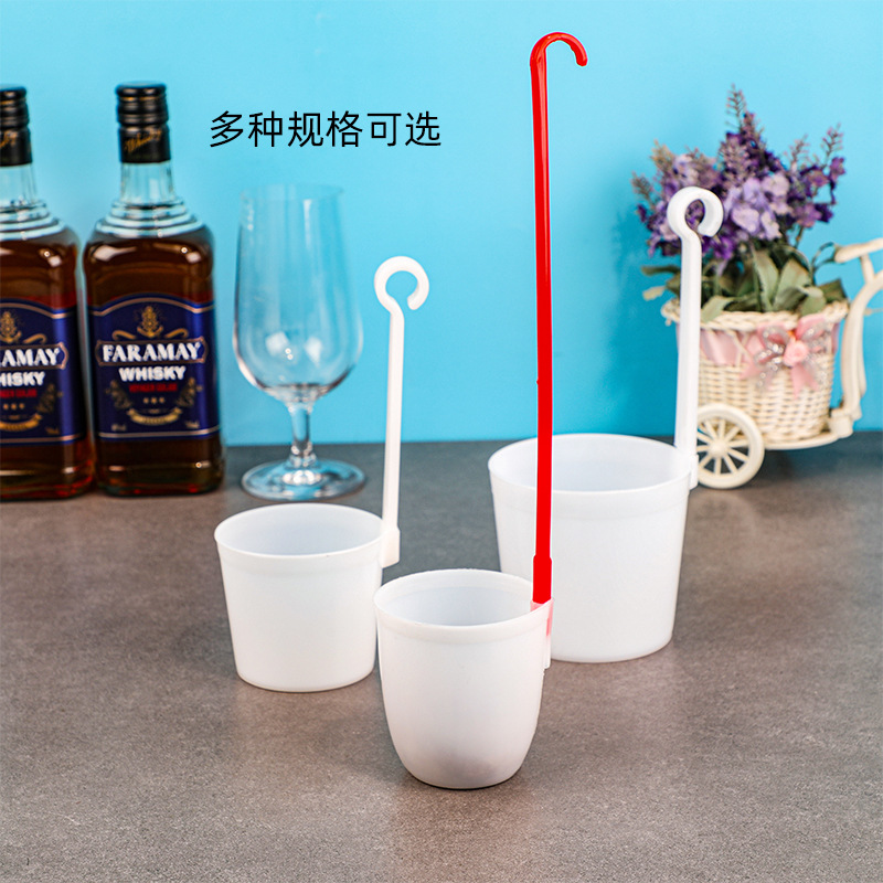 White Liquor Dispenser, Long-Handled Liquor Spoon, Plastic Liquor Scoop, Liquor Jug, Liquor Pouring Tool