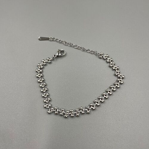 New Women's Chinese Style Geometric Diverse Stitching Titanium Steel Bracelet Basic Simple Fashionable Hand Accessories
