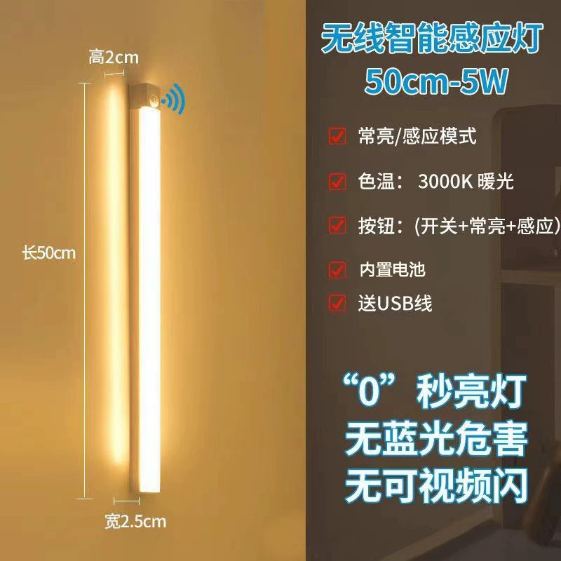 LED датчики физиологические индукционные магнитные светильники для кухни для гардероба, подсветка в отделке спальни, ночник, сенсор