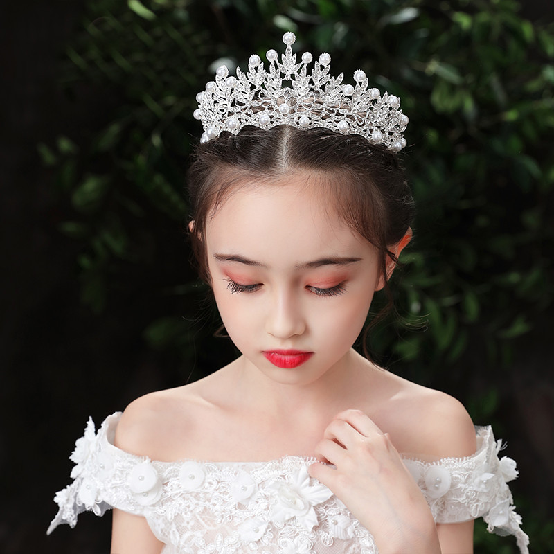 Silver children's crown tiara princess l...