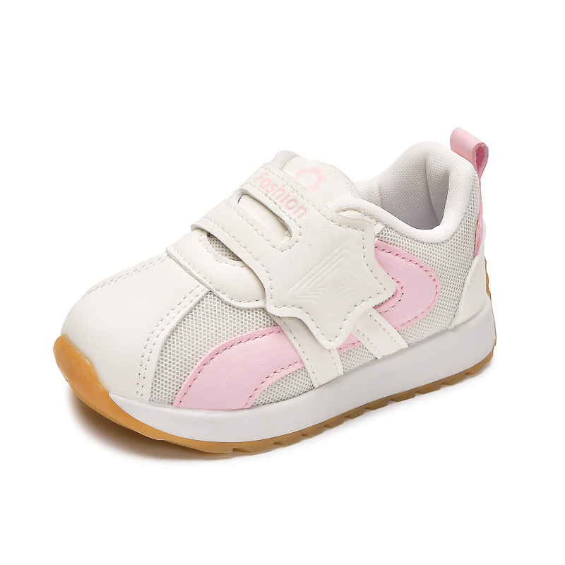 Zapatos infantiles coreanos de malla transpirables zapatos deportivos infantiles primavera y otoño zapatos de carreras antideslizantes para niños y niñas zapatos casuales para bebés