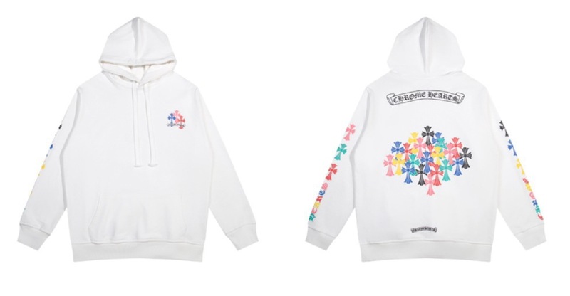24ss年新款高品质Chrome Hearts 马蹄十字架连帽拉链卫衣工厂批发|undefined
