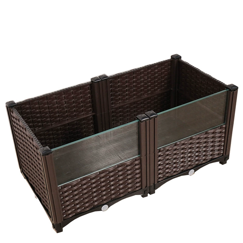 Оптовое поколение полуводной коробки для разведения черепах с желтым краем экологический ландшафт тропический лес резервуар для черепах для воды и земли Коробка с безопасным краем