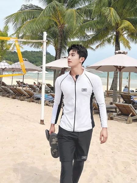 Wetsuit Men's Top Sunscreen Quick-drying Scuba Suit Surfsuit Long-sleeved Warm Swimsuit Jellyfish Suit Swimming Jacket