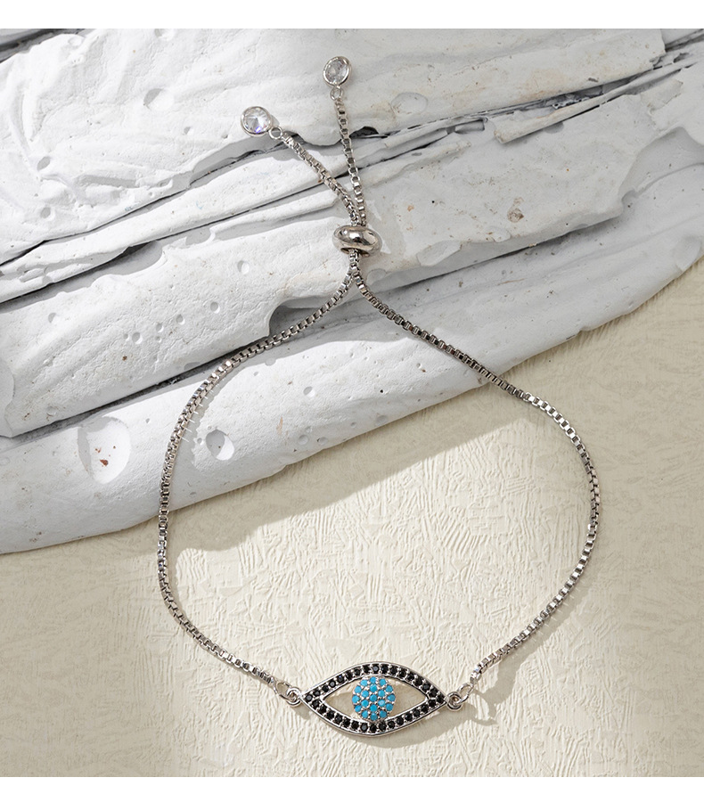 Fashion Eye Copper Inlay Zircon Bracelets 1 Piece