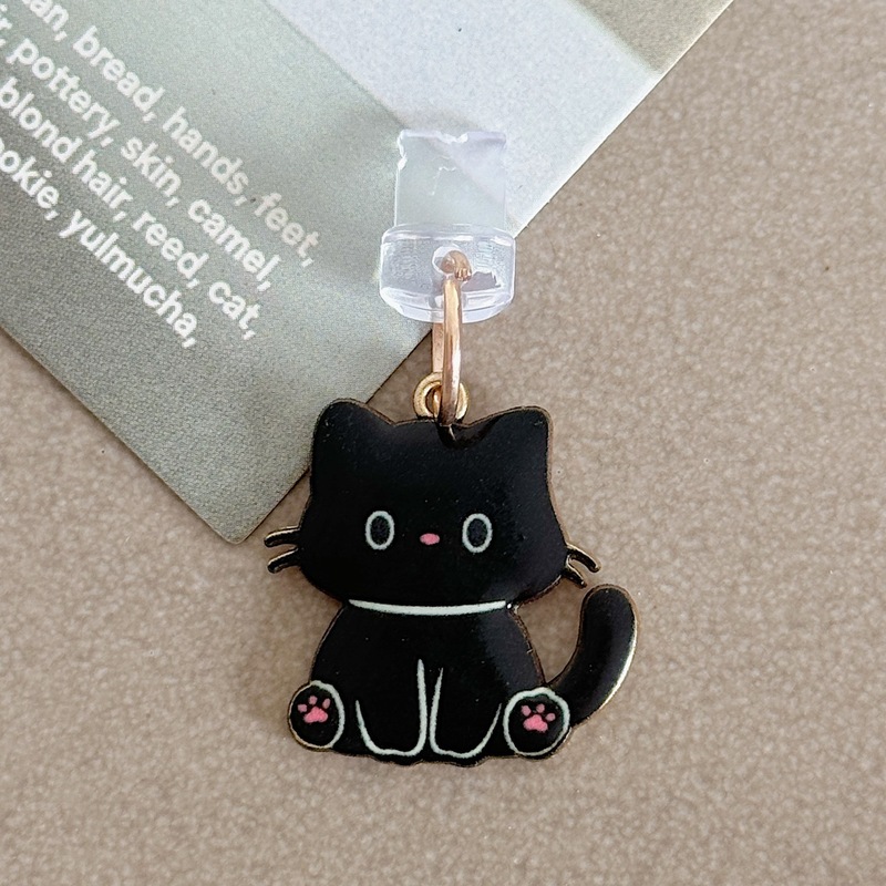 新しいかわいい猫の携帯電話防塵プラグペンダントジュエリー Apple Huawei Android 充電ポートに適しています|undefined