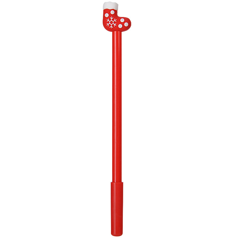 Navidad transfronteriza dibujos animados bolígrafo neutro adorable Papá Noel bolígrafo negro para estudiantes primarios papelería premios al por mayor