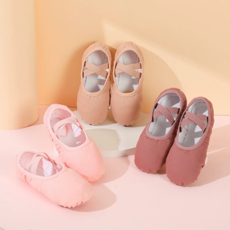 Children's ballet shoes — slip‑on soft‑sole dance & yoga shoes, sizes 23–40