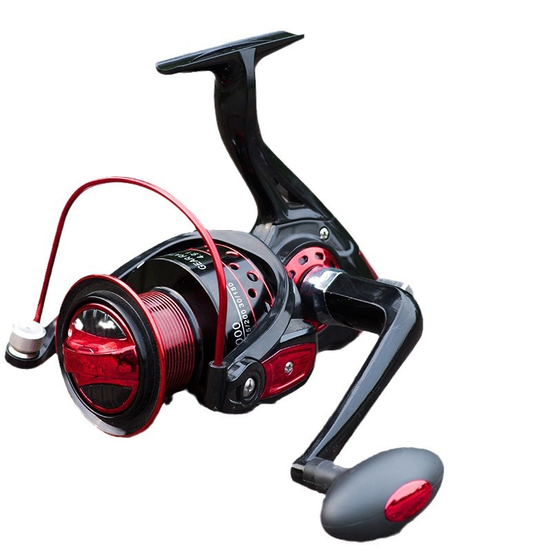 Oro tiburón rey rueda de pesca rueda giratoria todo el alambre de metal taza LK8000-9000 serie al por mayor