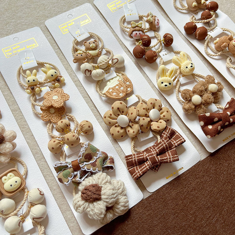 30g Weight Hair Tie Hair Accessories Type Yes Quantity Holiday, Daily Occasion Cartoon Pattern Kid'S Gender Cute Style Kid'S Cute Cartoon Cloth Hair Tie 2